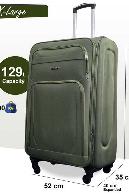 Nagoya X-Large Soft Shell Suitcase in Khaki