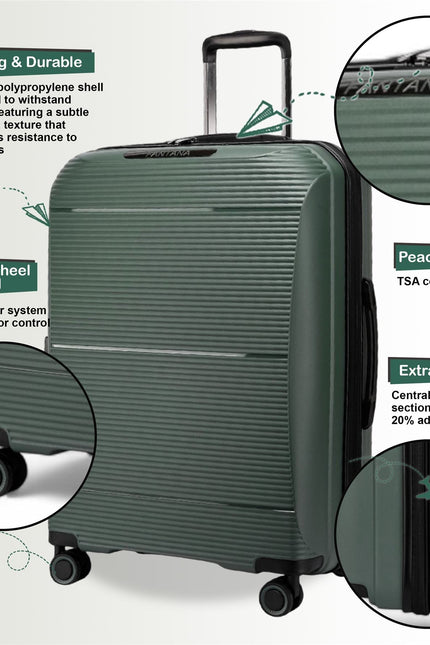 Abiko Cabin Hard Shell Suitcase in Olive