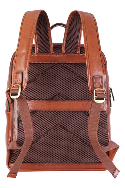 Genuine Leather Tan Vintage Laptop Backpack Travel Bag - Cove