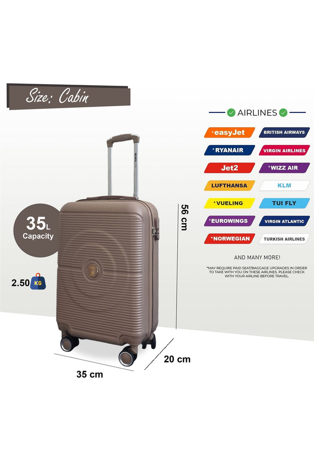 Seto Cabin Hard Shell Suitcase in Gold