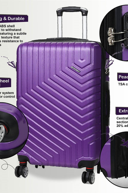 Bega Large Hard Shell Suitcase in Purple