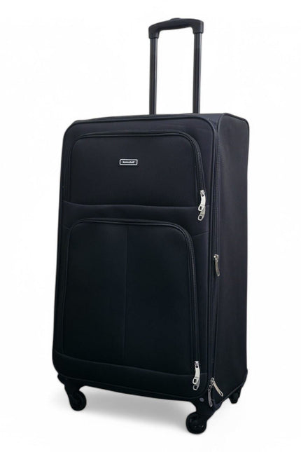 Tahara Large Soft Shell Suitcase in Black