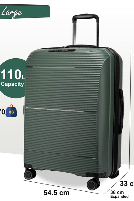 Abiko Large Hard Shell Suitcase in Olive