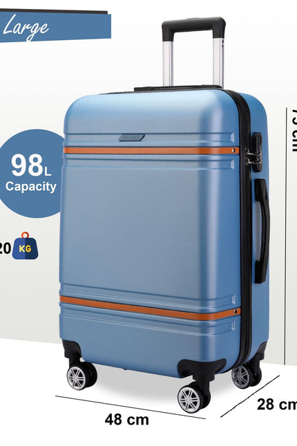 Calgary Large Hard Shell Suitcase in Blue