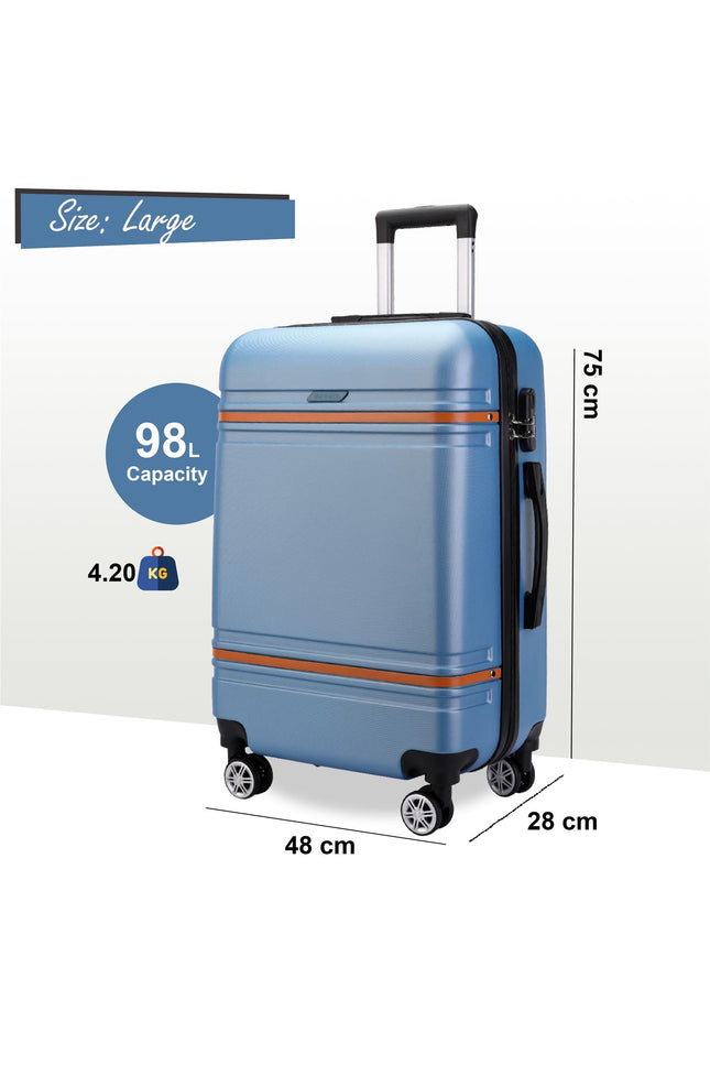 Calgary Large Hard Shell Suitcase in Blue