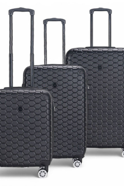 Noda Set of 3 Hard Shell Suitcase in Black