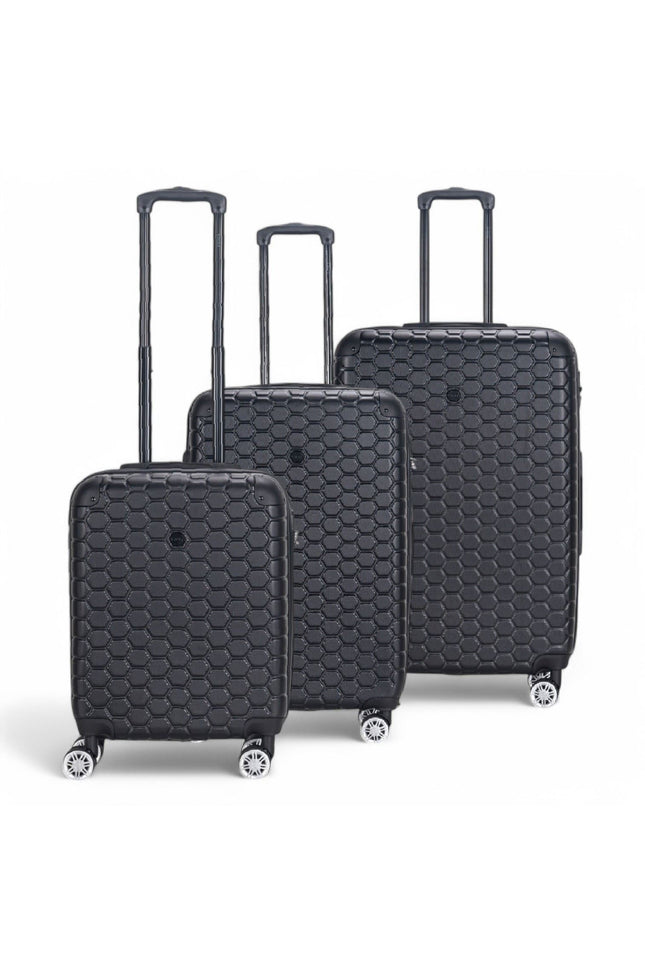 Noda Set of 3 Hard Shell Suitcase in Black