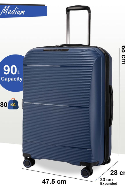 Abiko Medium Hard Shell Suitcase in Navy