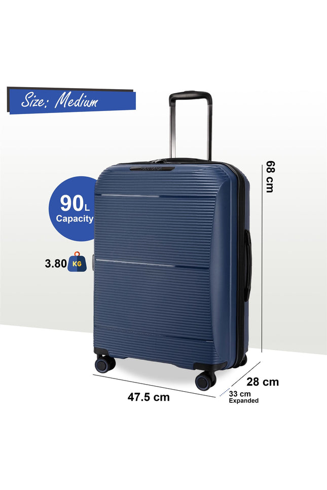 Abiko Medium Hard Shell Suitcase in Navy