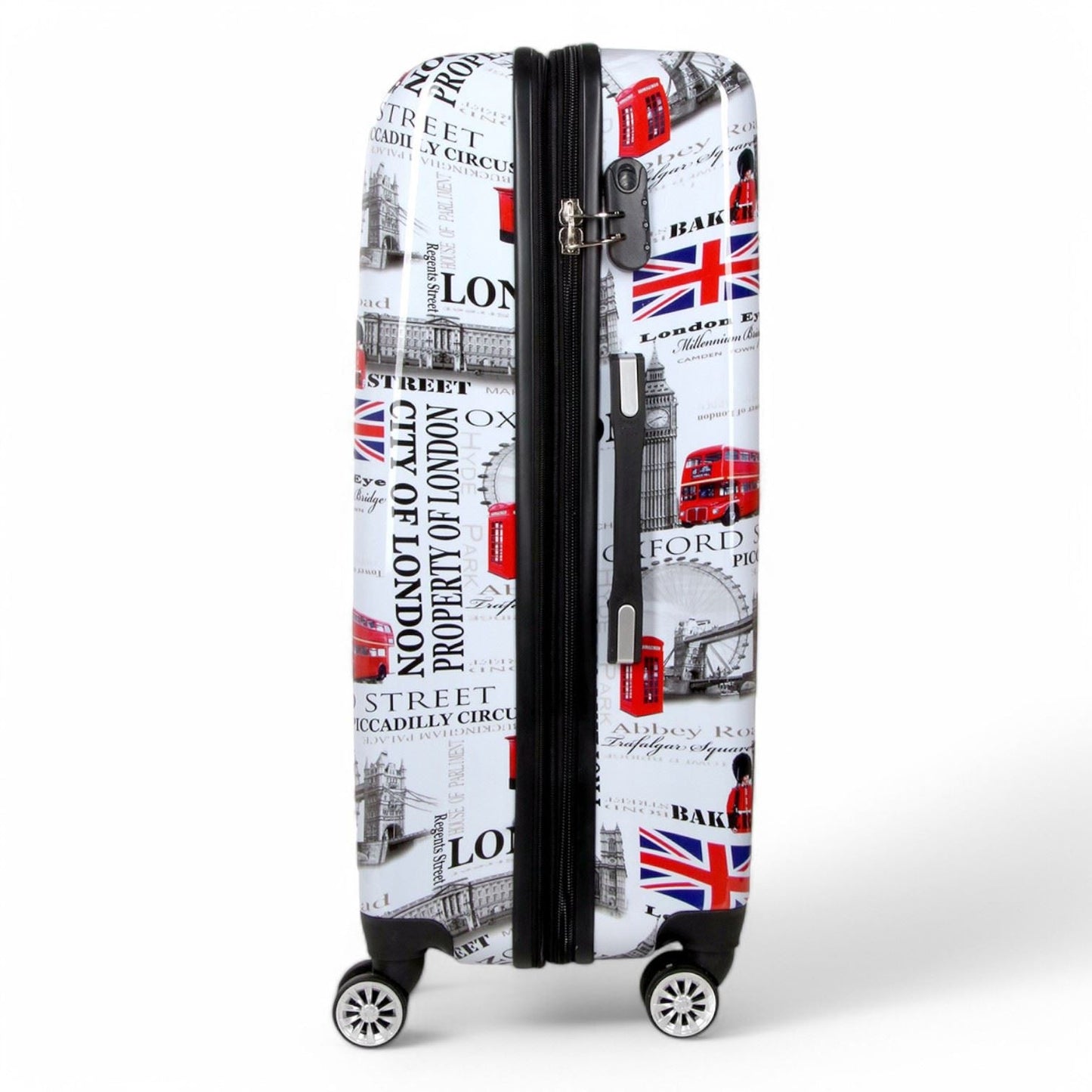 Cooma Large Hard Shell Suitcase London in Black Flower