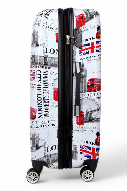 Cooma Large Hard Shell Suitcase London in Black Flower