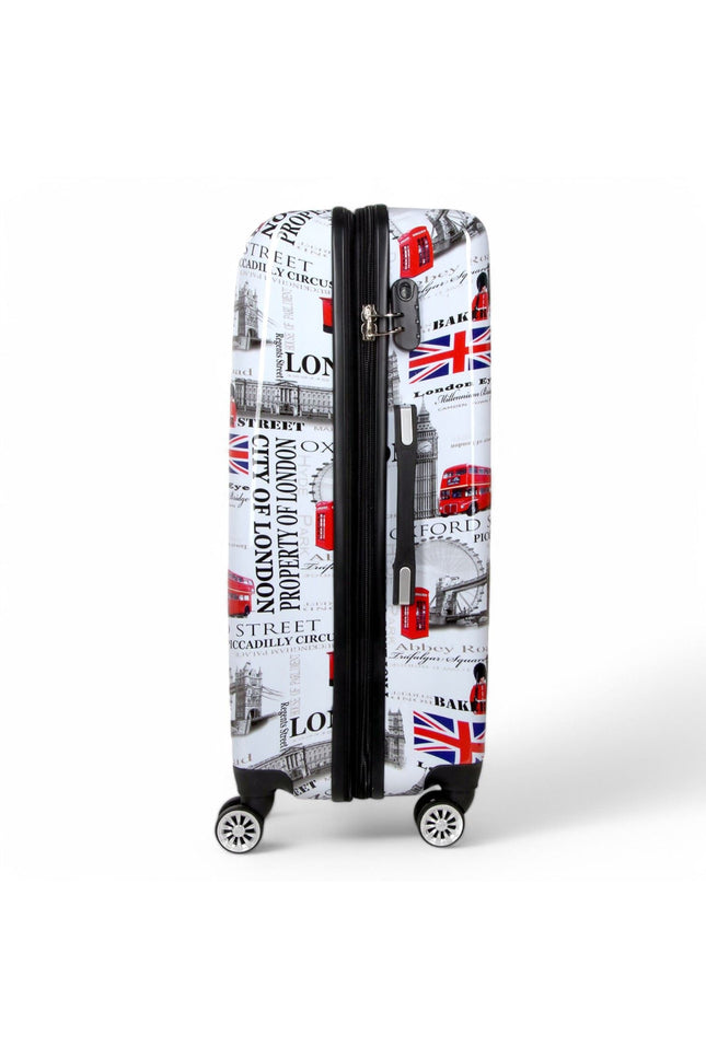 Cooma Large Hard Shell Suitcase London in Black Flower