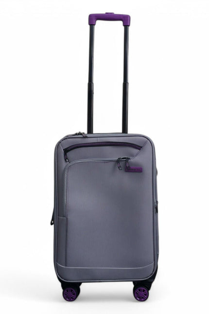 Handa Cabin Soft Shell Suitcase in Grey