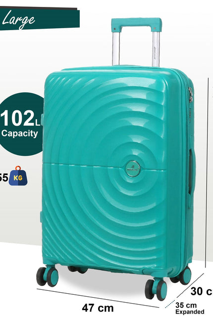 Balranald Large Hard Shell Suitcase in Aqua Blue