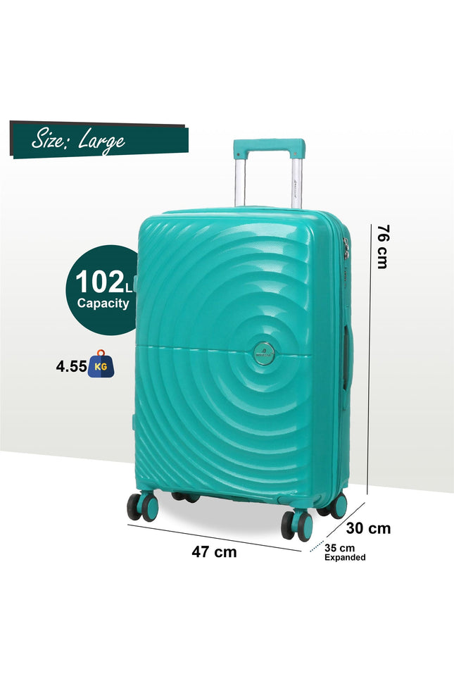 Balranald Large Hard Shell Suitcase in Aqua Blue