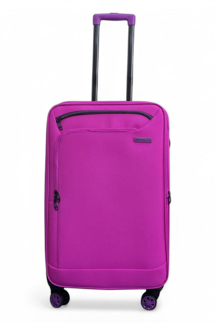 Handa Medium Soft Shell Suitcase in Pink