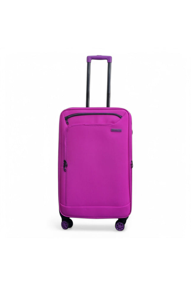 Handa Medium Soft Shell Suitcase in Pink