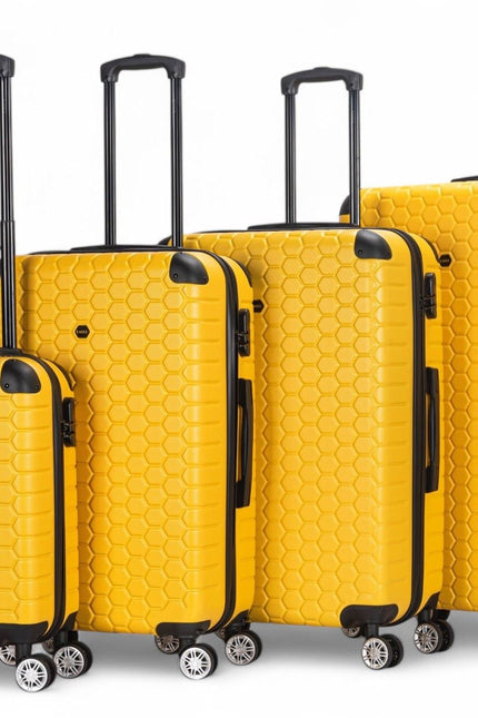 Noda Set of 4 Hard Shell Suitcase in Yellow