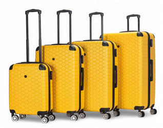 Noda Set of 4 Hard Shell Suitcase in Yellow