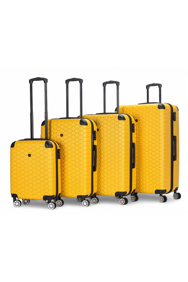 Noda Set of 4 Hard Shell Suitcase in Yellow