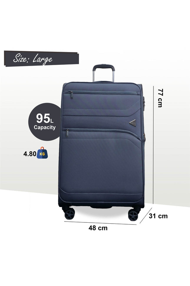 Corby Large Soft Shell Suitcase in Grey