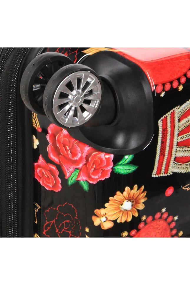 Ballina Large Hard Shell Suitcase in Black Queen Rosses