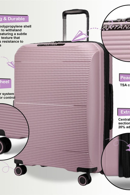 Abiko Cabin Hard Shell Suitcase in Pink