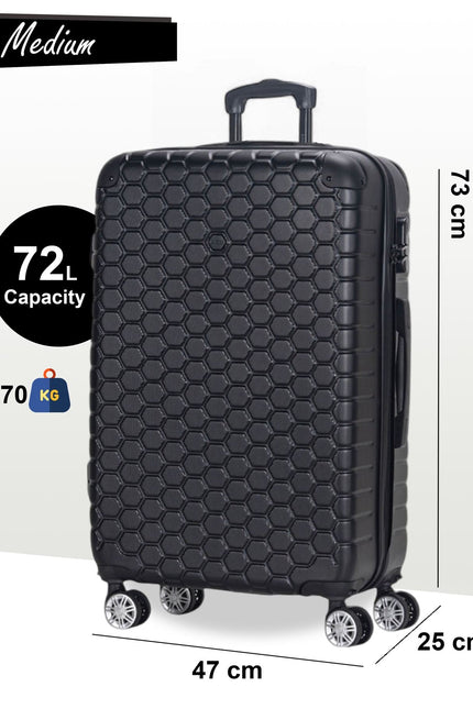 Noda Medium Hard Shell Suitcase in Black