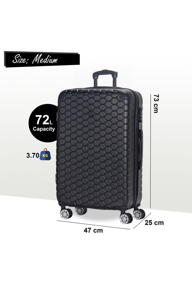 Noda Medium Hard Shell Suitcase in Black