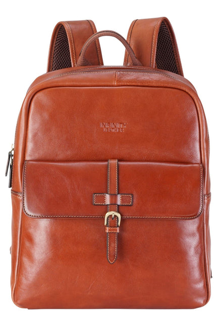 Genuine Leather Tan Vintage Laptop Backpack Travel Bag - Cove