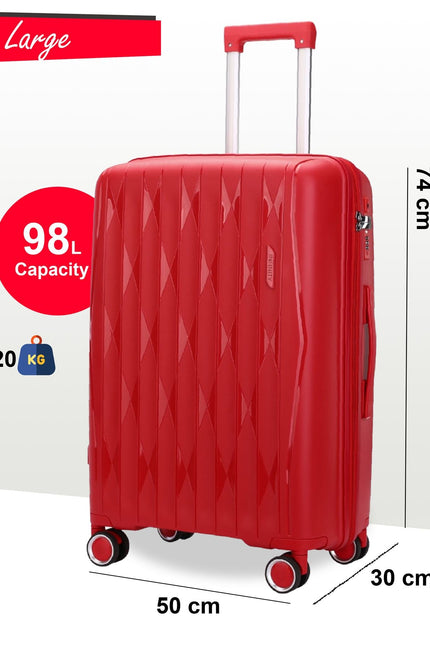 Burnaby Large Hard Shell Suitcase in Red