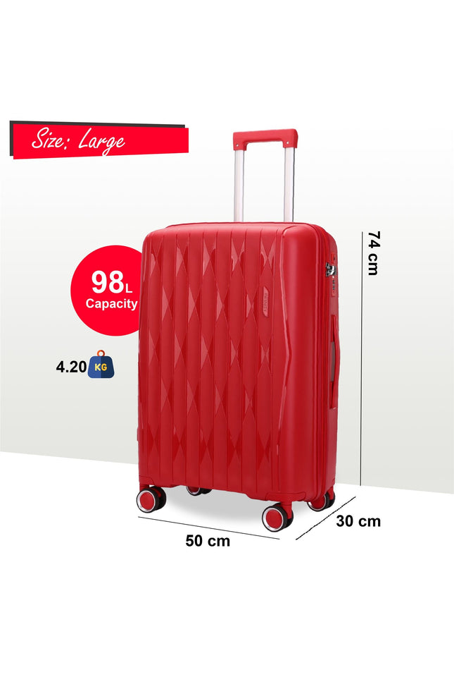 Burnaby Large Hard Shell Suitcase in Red