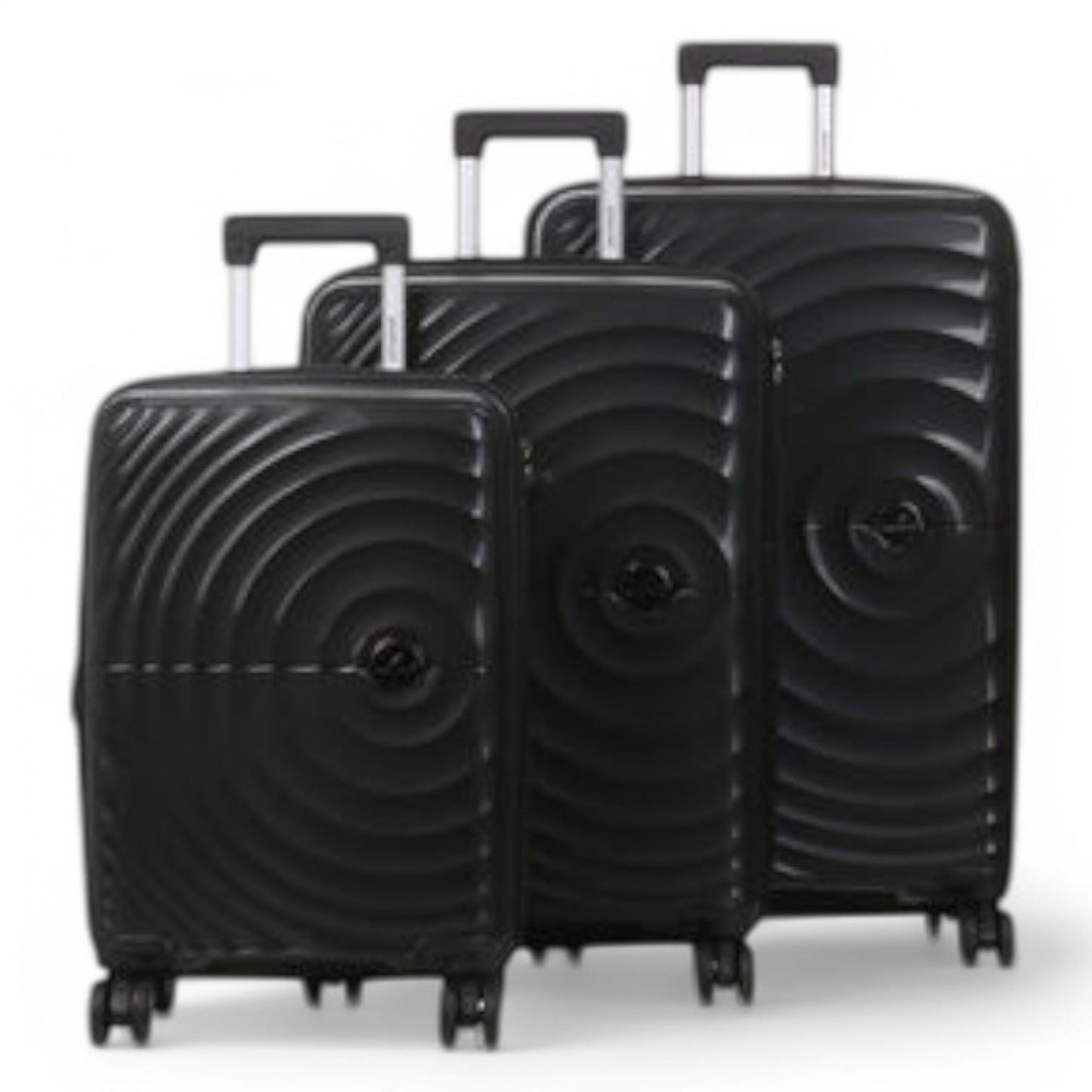 Balranald Set of 3 Hard Shell Suitcase in Black