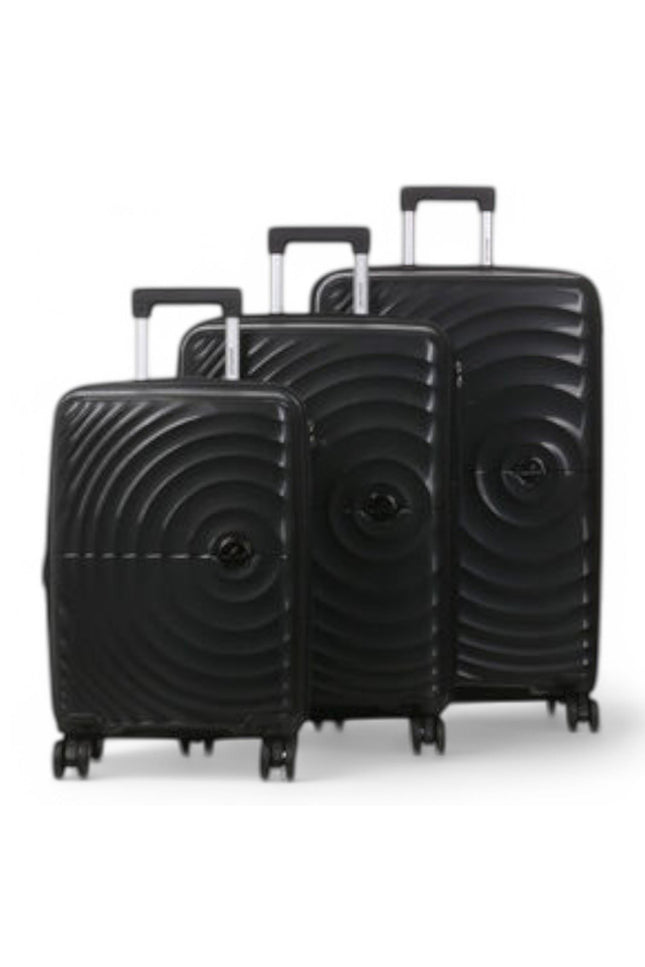 Balranald Set of 3 Hard Shell Suitcase in Black