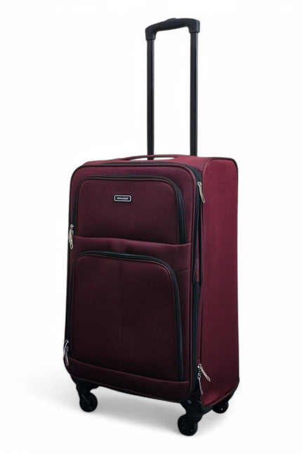 Tahara Large Soft Shell Suitcase in Wine
