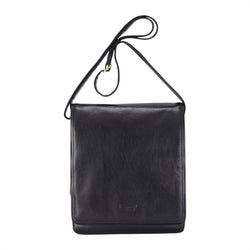 Leather Vintage Black Messenger Shoulder Crossbody Travel Business Bag - Ranger