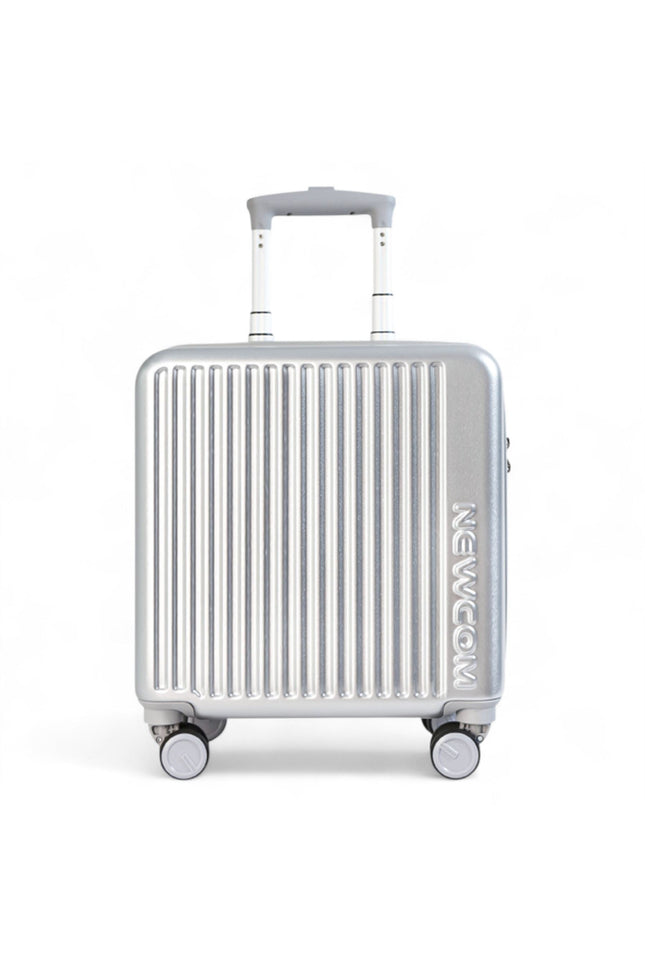 Hard Shell Cabin 44 x 22 x 38 cm Silver TSA Secure Luggage Suitcase Suitable for Easyjet, Ryanair