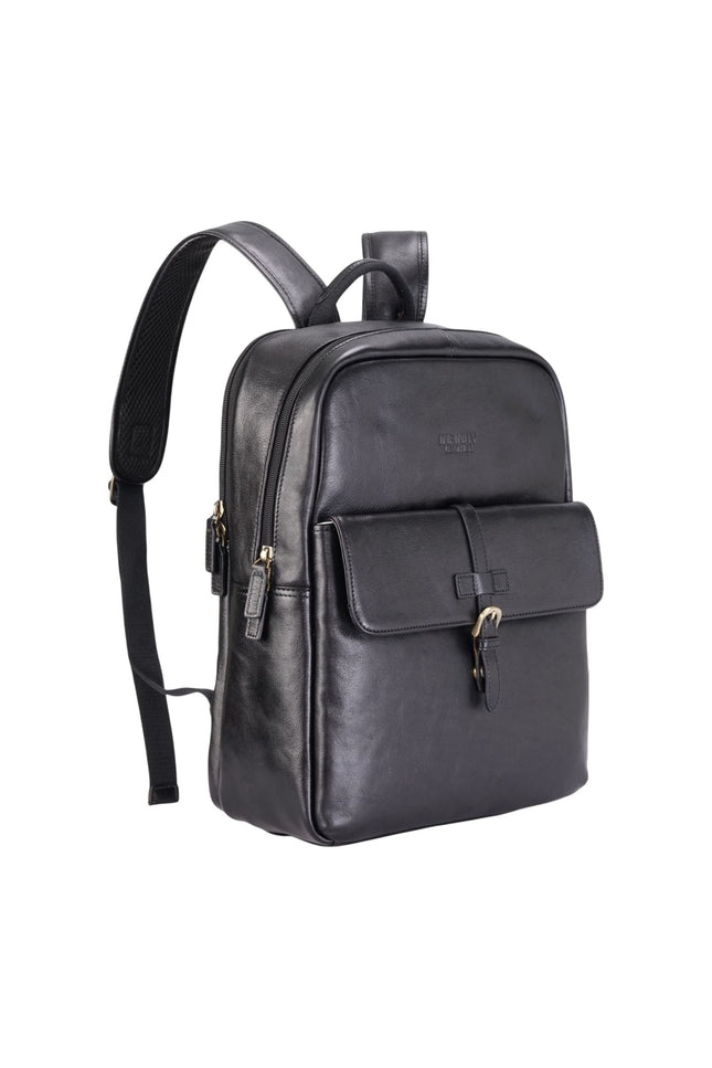 Genuine Leather Black Vintage Laptop Backpack Travel Bag - Cove