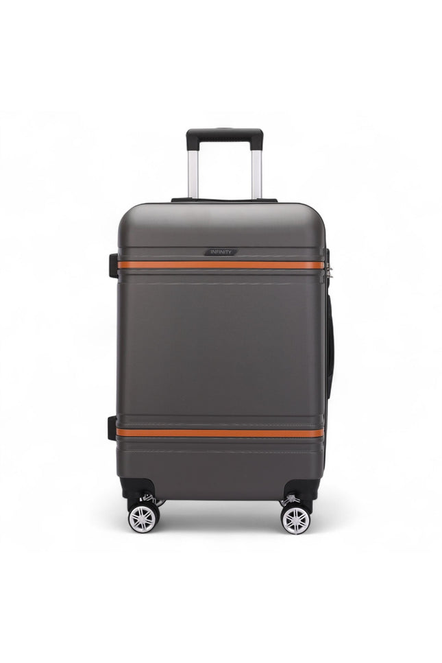 Calgary Large Hard Shell Suitcase in Charcoal Black