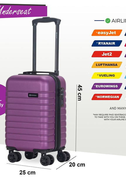 Koga Underseat Hard Shell Suitcase in Purple