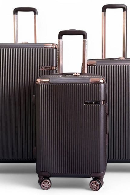 Cowra Set of 3 Hard Shell Suitcase in Marron