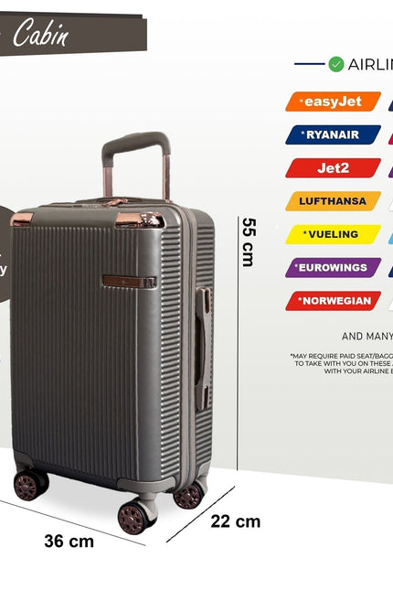 Cowra Cabin Hard Shell Suitcase in Champagne ( Beige )