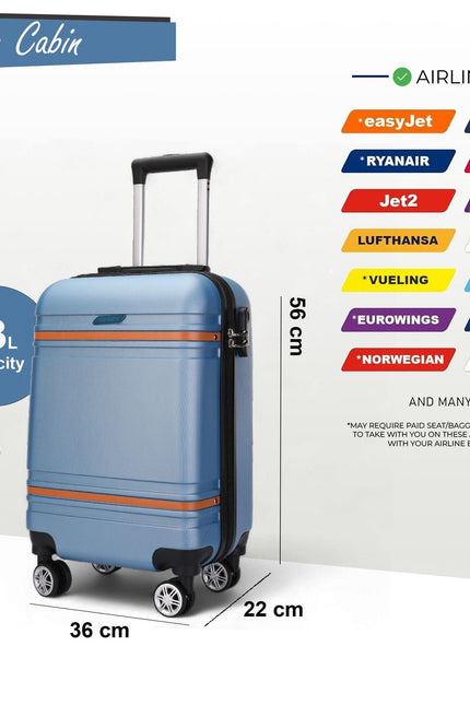 Calgary Cabin Hard Shell Suitcase in Blue