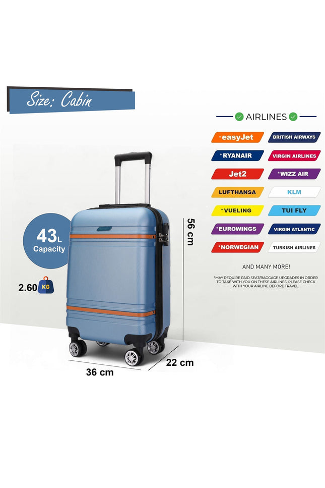 Calgary Cabin Hard Shell Suitcase in Blue