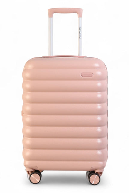 Hard Shell Cabin 37 x 22 x 55 cm Pink TSA Secure Luggage Suitcase Suitable for Easyjet, Ryanair