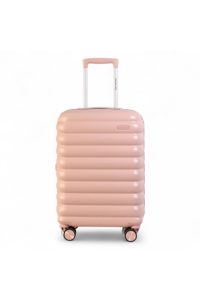 Hard Shell Cabin 37 x 22 x 55 cm Pink TSA Secure Luggage Suitcase Suitable for Easyjet, Ryanair