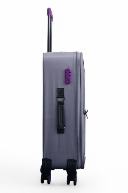 Handa Medium Soft Shell Suitcase in Grey