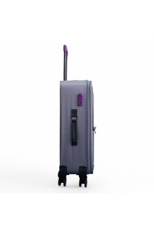 Handa Medium Soft Shell Suitcase in Grey