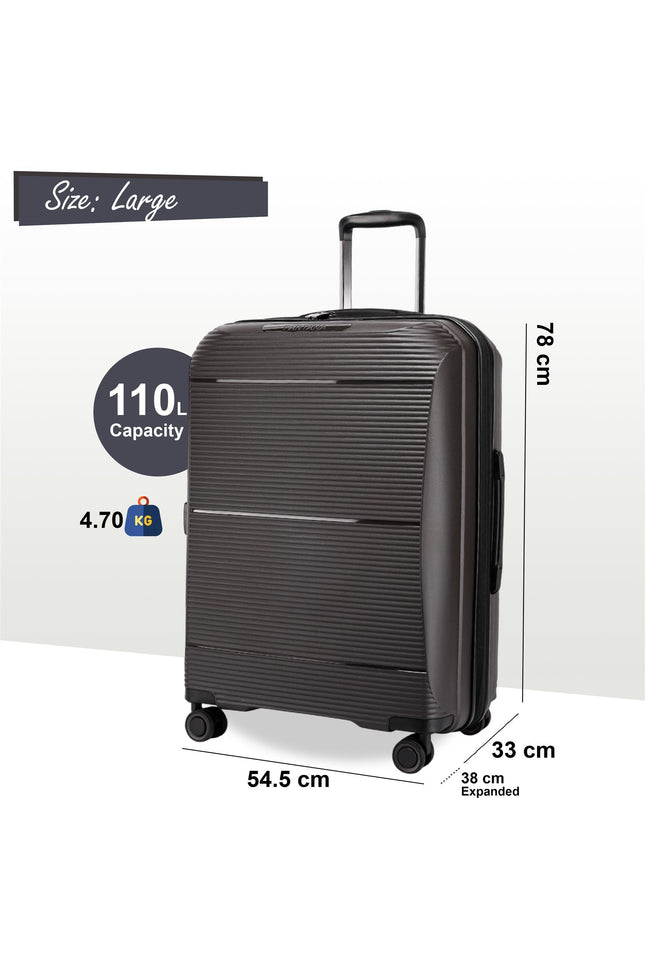 Abiko Large Hard Shell Suitcase in Grey
