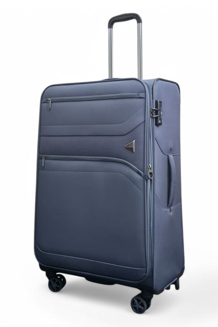Corby Large Soft Shell Suitcase in Grey